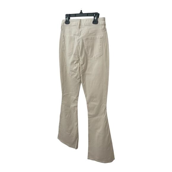 L'Agence Bootcut Pants Mid Rise Flare Leg Cotton Stretch 5-Pockets Ivory Size 25 - Picture 8 of 12